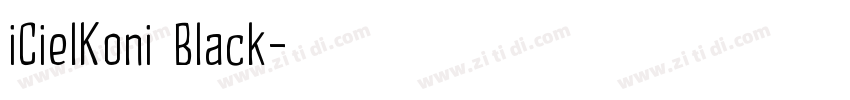 iCielKoni Black字体转换